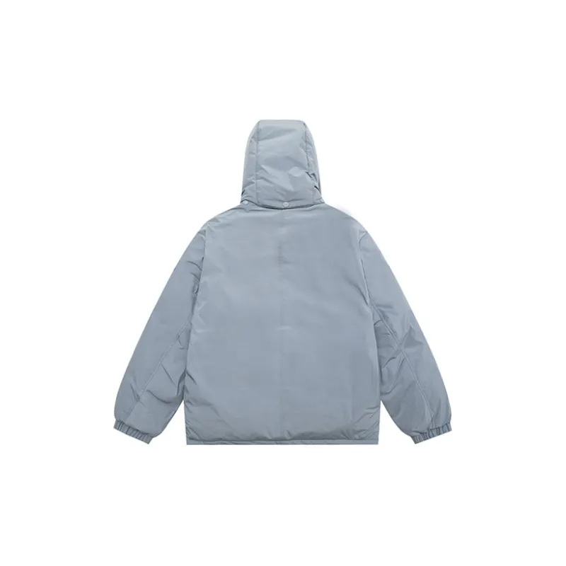 URBAN STANDARD Solid Color Hooded Loose Fit Thickened Down Jacket Unisex-15