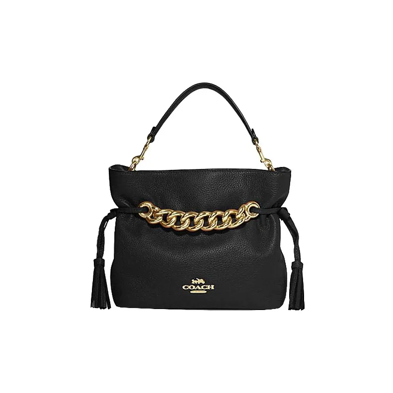 COACH Andy Cow Leather Handbag, Shoulder Bag, Crossbody Bag Medium Size Women's Black-0