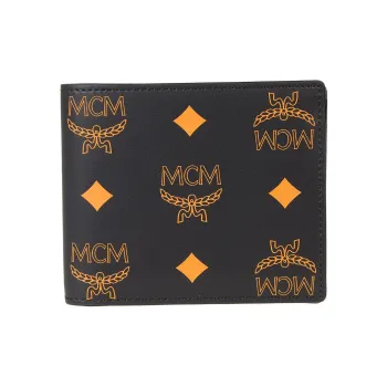 MCM Bifold Wallet Splash Logo Orange