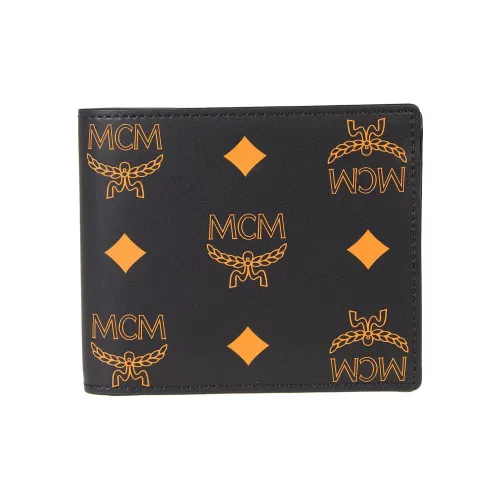 MCM Bifold Wallet Splash Logo Orange