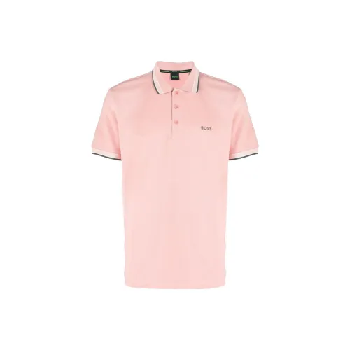 HUGO BOSS Polo Shirts Men Pink