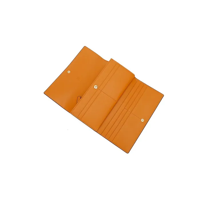 MCM Leather Clutches Wallets Unisex Brown Cognac-5