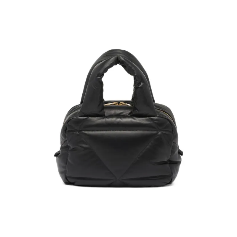 PRADA Nappa Leather Shoulder Bag Crossbody Bag Handbag Regular Women's Black-4
