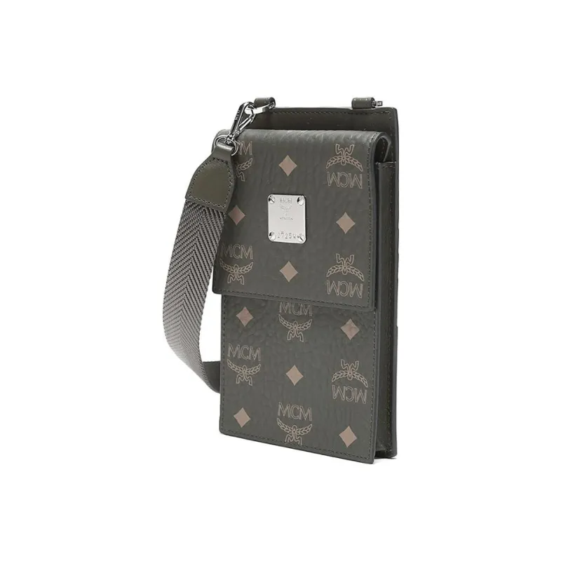 MCM Artificial Leather Shoulder Bag Crossbody Bag Mini Men's Sea Turtle Green-2