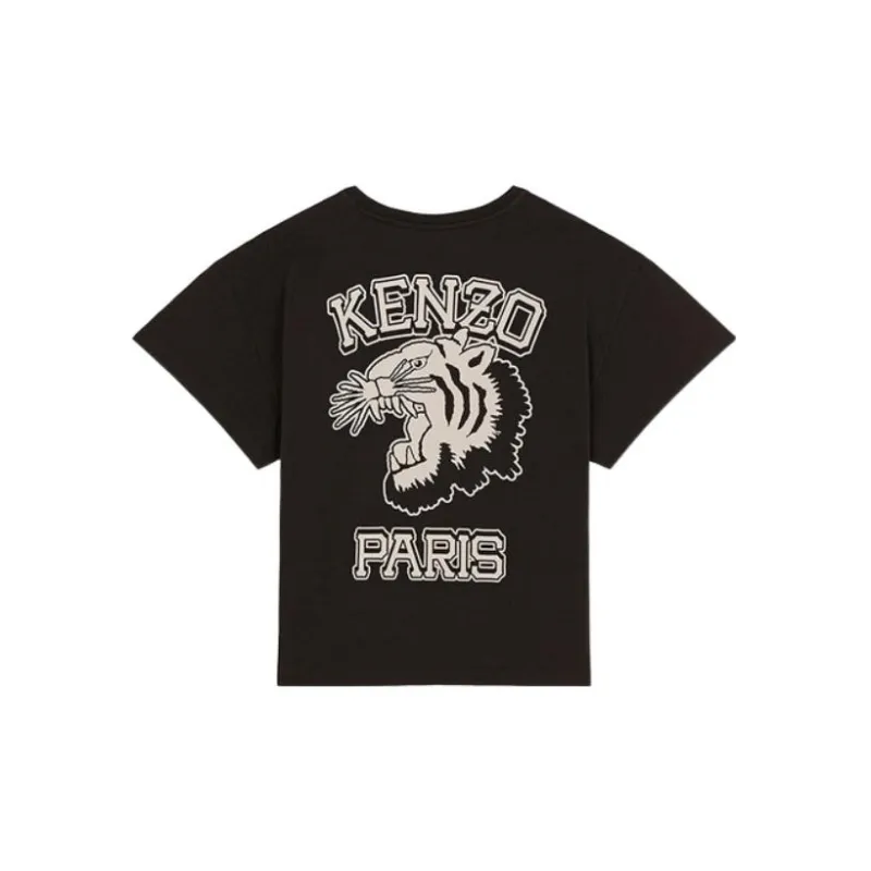 KENZO X Nigo 1970 Varsity Boxy T Shirt Black-1