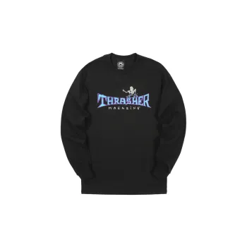Thrasher Long-Sleeved T-Shirt US Version Unisex Black