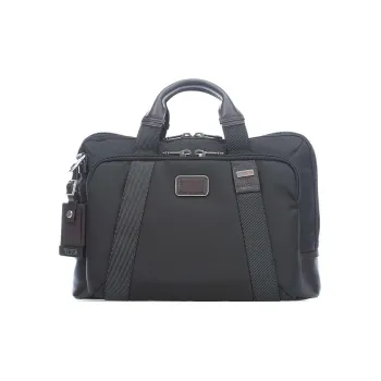 TUMI Alpha Bravo Elastic Nylon Briefcases Handbags Men's Black