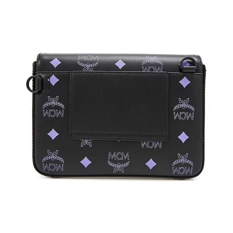 MCM Millie Visetos Leather Shoulder Bag, Crossbody Bag Regular Women's Black-2