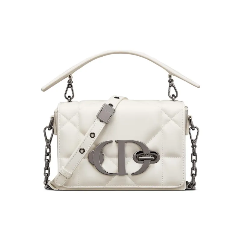 DIOR 30 Montaigne Collection Sheepskin Box Bag Monsoon Bag Shoulder Bag Crossbody Bag Handbag Regular Women's White-0