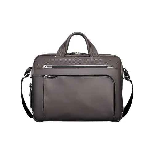 TUMI Arrivé Smooth Leather Briefcase Laptop Bag Shoulder Bag Crossbody Bag Handbag Men's Dark Brown