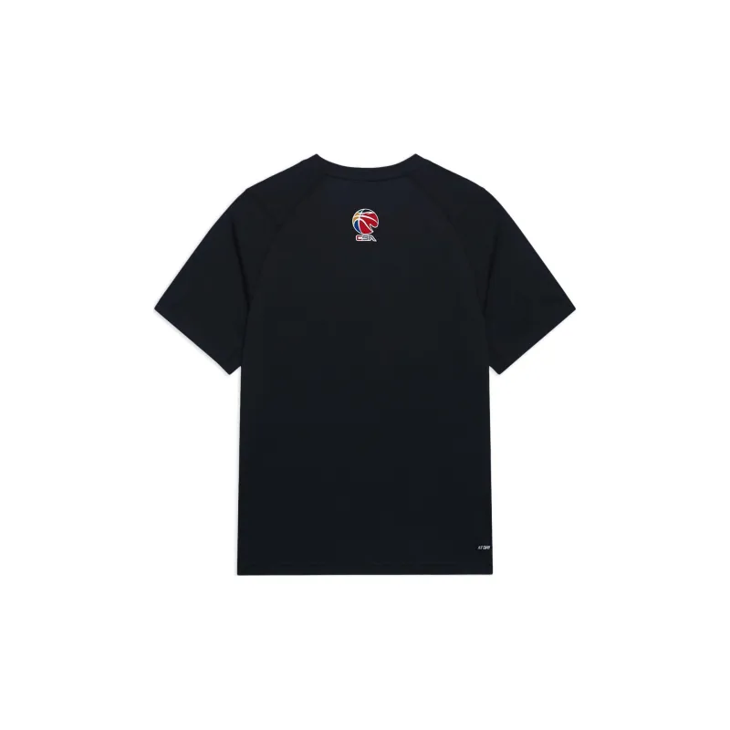 LiNing CBA Collection Professional Basketball Collection T Shirt Men's Black-1
