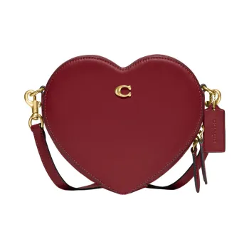 COACH Glove Tanning Shoulder Bag, Crossbody Bag Trumpets Women's Cherry Red