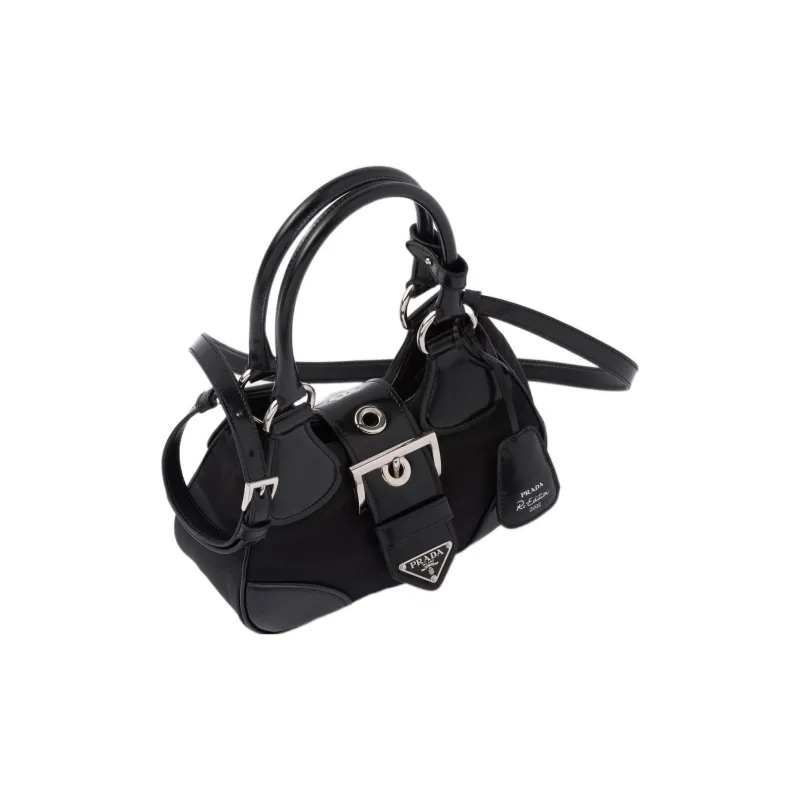 PRADA Moon Re Nylon And Leather Bag Black-1