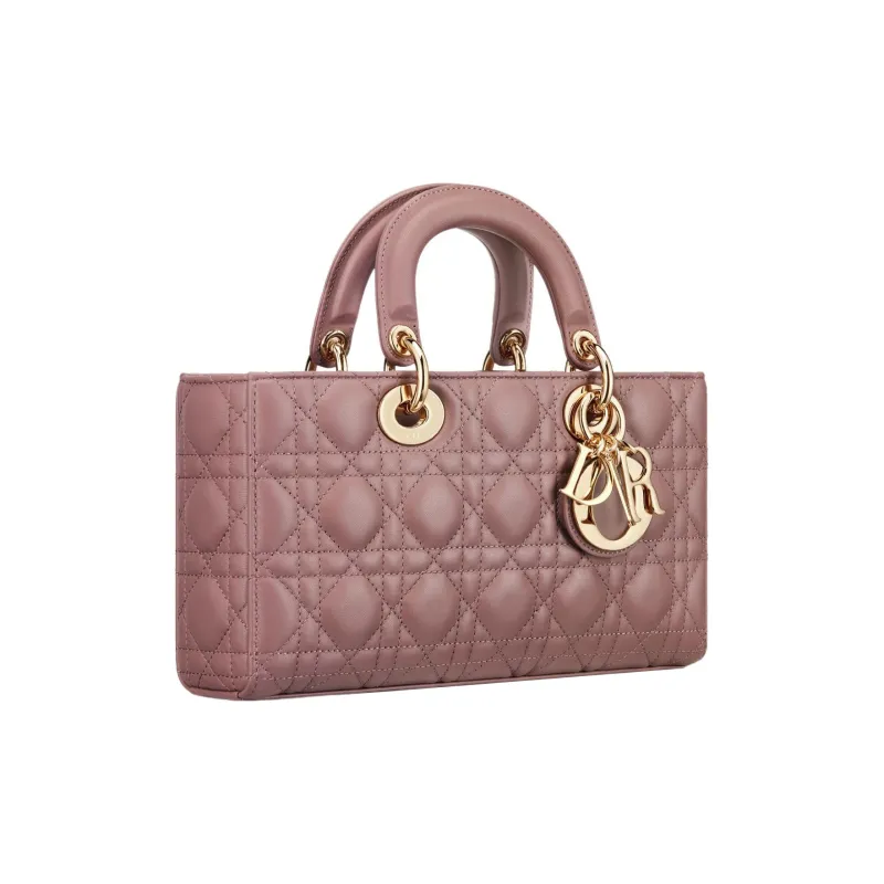 DIOR Lady D-JOY Sheepskin Daisie Bag Shoulder Bag Crossbody Bag Handbag Medium Size Women's Pink Peony-1