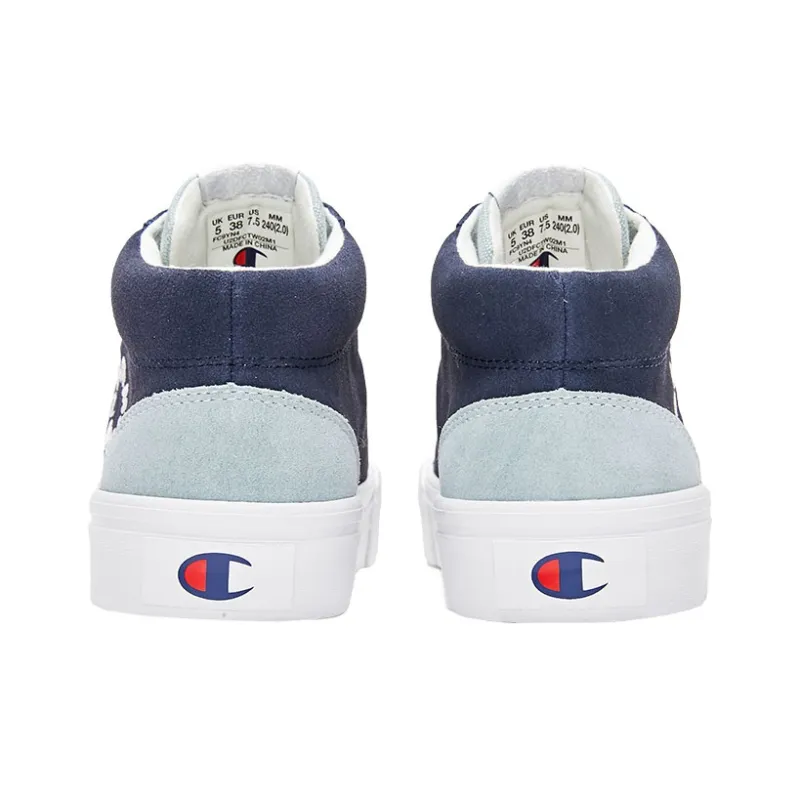 Champion Essentials Collection Skate Classic High 1.0 Mid-Top Skateboard Shoes Men's Blue-3