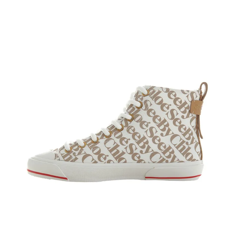 See By Chloe Aryana High Top Stylish Skateboarding Shoes Women's White-0