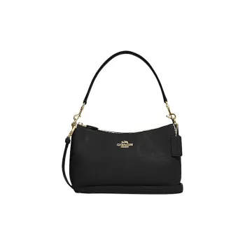 COACH Cow Leather Portable Crossbody Bag, Shoulder Bag Medium Size Women's Black