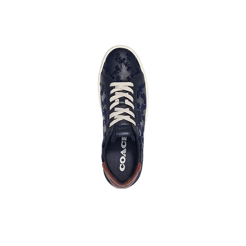 COACH Lowline Low Top Stylish Skateboarding Shoes Men's Blue-2