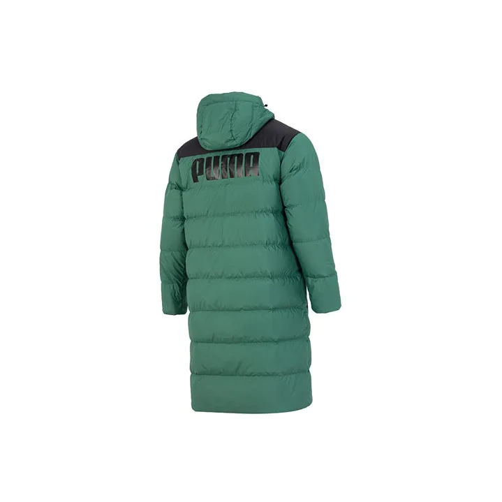 PUMA Hooded Fitted Long Sleeved Down Jacket Men's Green-1