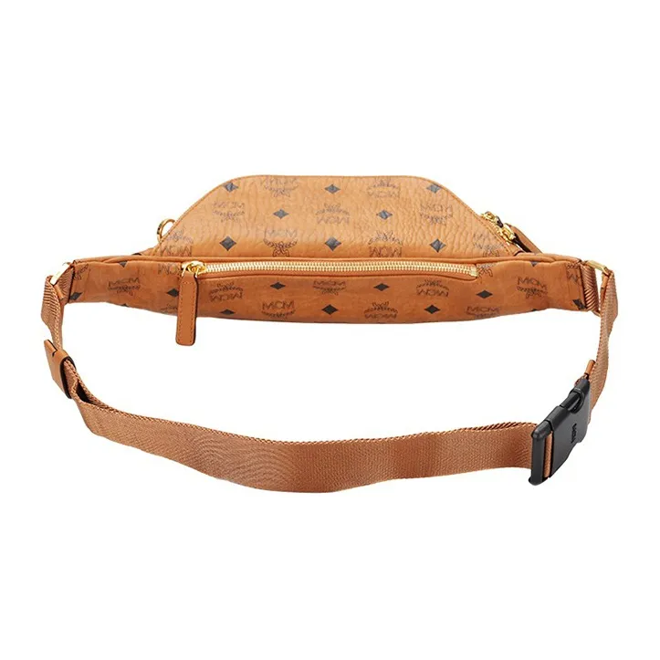 MCM Fursten Belt Bag Medium Visetos Cognac-4