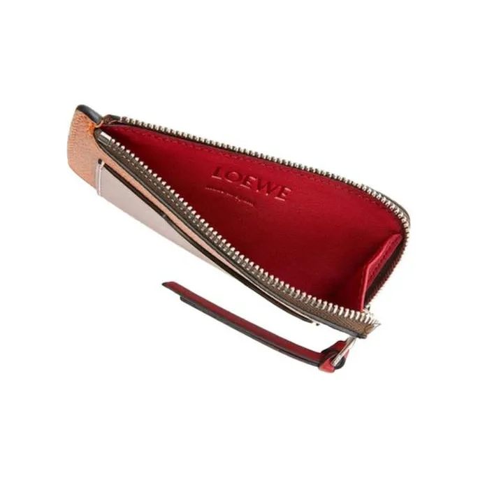 LOEWE Cow Leather Coin Card Holder Women's Light Caramel/Walnut-2