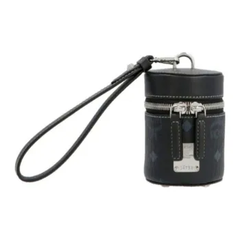 MCM Artificial Leather Cylinder Bag, Shoulder Bag, Crossbody Bag Extra Mini Women's Black
