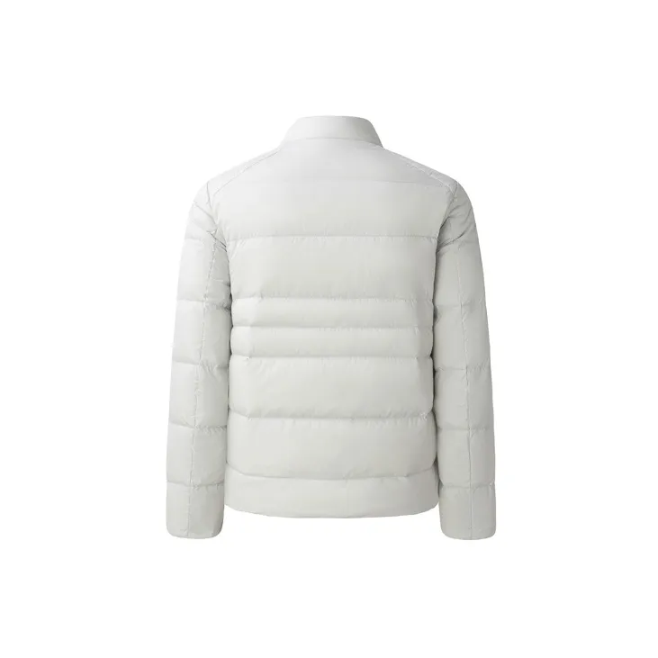 RARE FW22 Solid Color Stand Collar Down Jacket Men's Silver-1