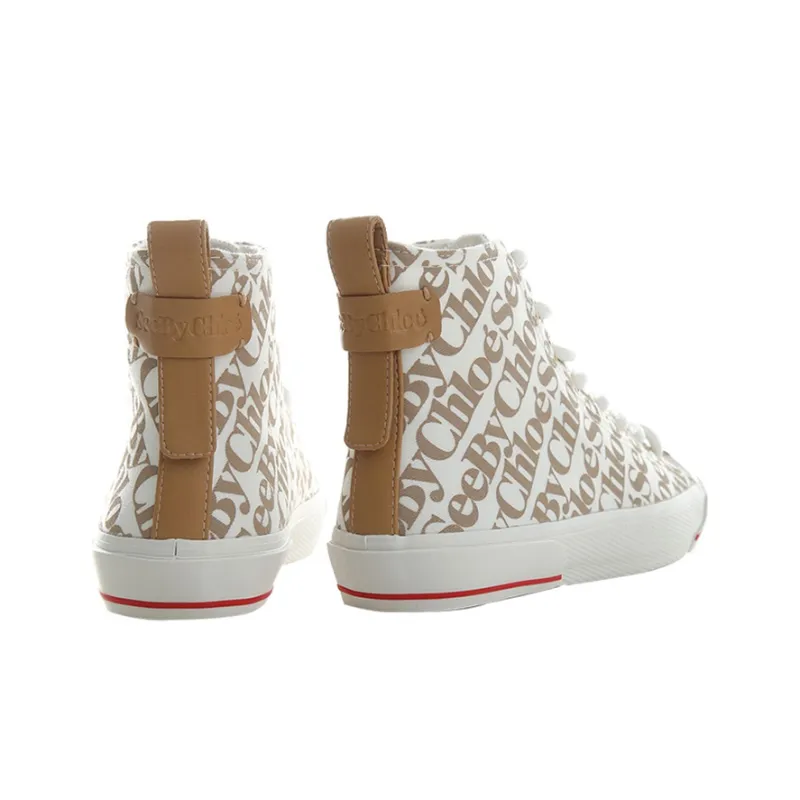 See By Chloe Aryana High Top Stylish Skateboarding Shoes Women's White-3