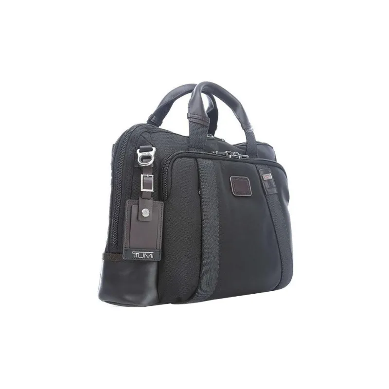 TUMI Alpha Bravo Elastic Nylon Briefcases Handbags Men's Black-1