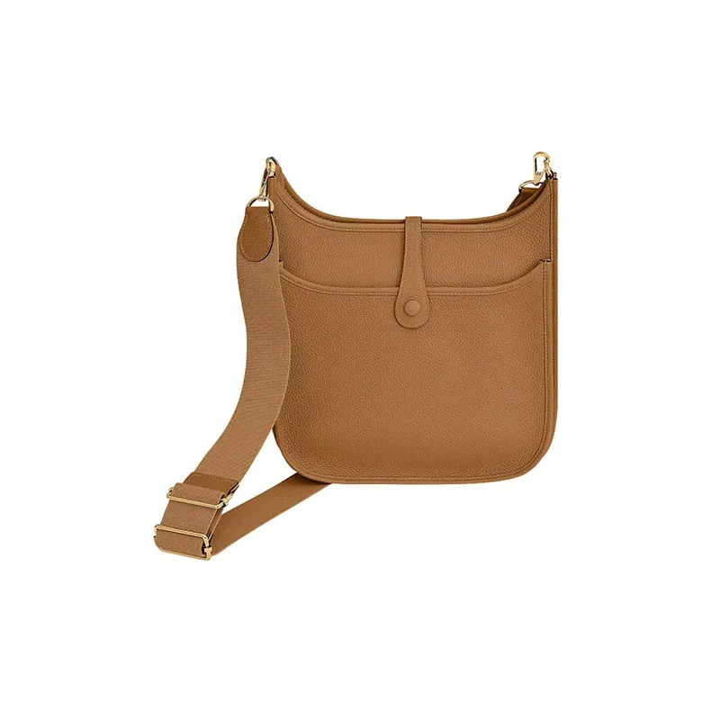 HERMES Evelyne Taurillon Clemence Leather Shoulder Bag Crossbody Bag Women's 3G Alezan Chestnut-2