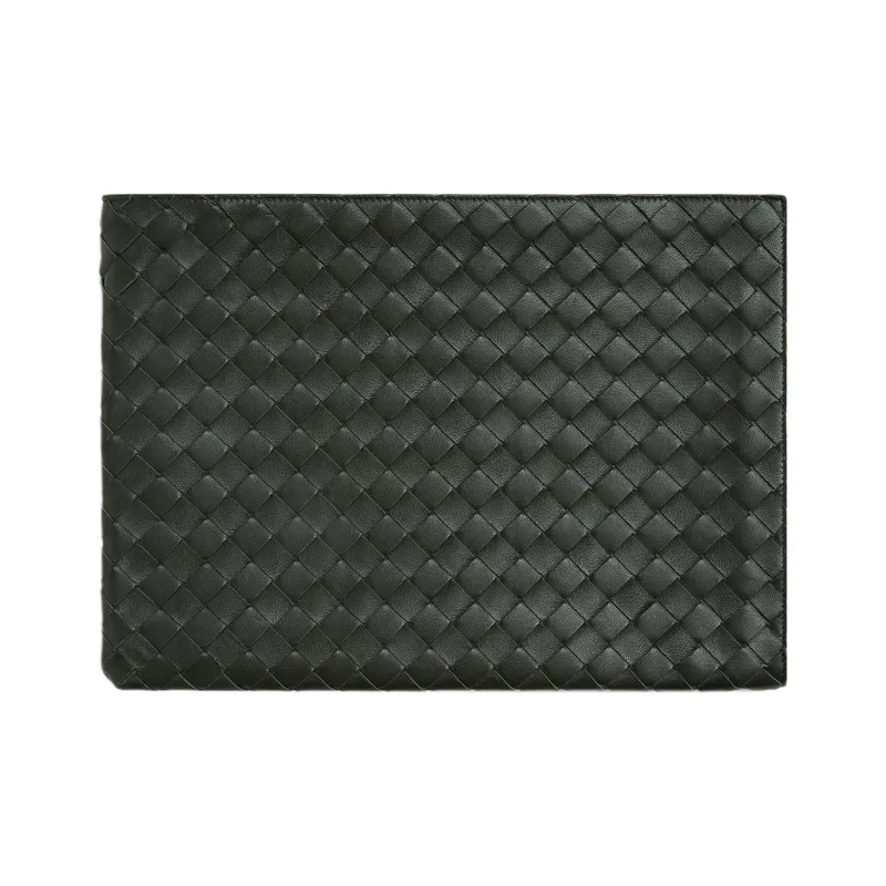 Bottega Veneta Cow Leather Clutch Men's Dark Green-0