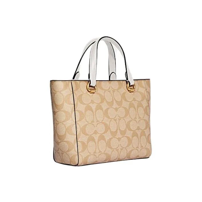 COACH Alice Leather Shoulder Bag, Crossbody Bag, Handbag Trumpets Women's Light Brown-1