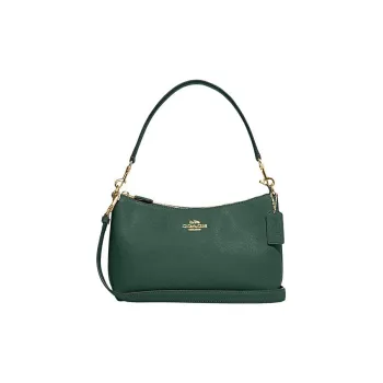 COACH Cow Leather Portable Crossbody Bag Shoulder Bag Women's Dark Green
