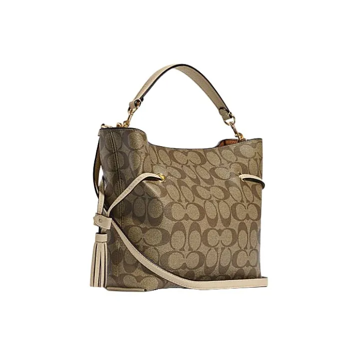 COACH Andy Cow Leather Handbag, Shoulder Bag, Crossbody Bag Medium Size Women's Brown-1
