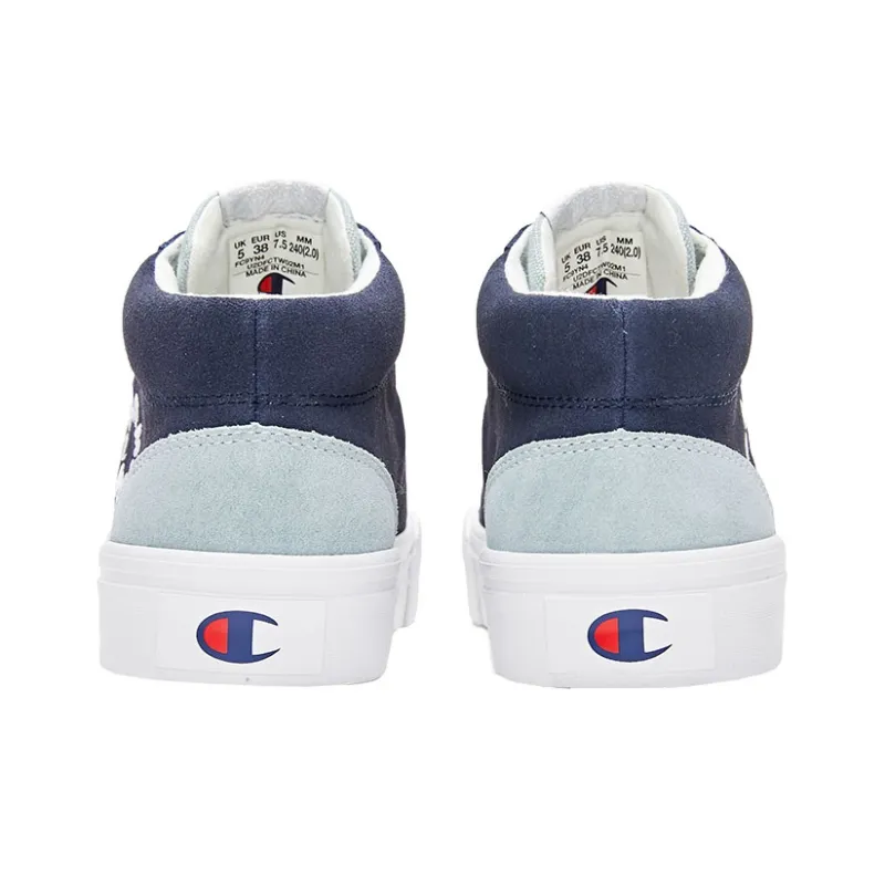 Champion Essentials Collection Skate Classic High 1.0 Mid Top Skateboard Shoes Women's Blue-3