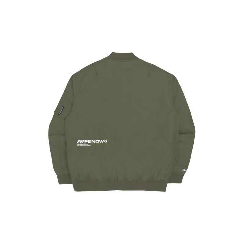 Aape By *A Bathing APE® Logo patch Bomber jacket-5