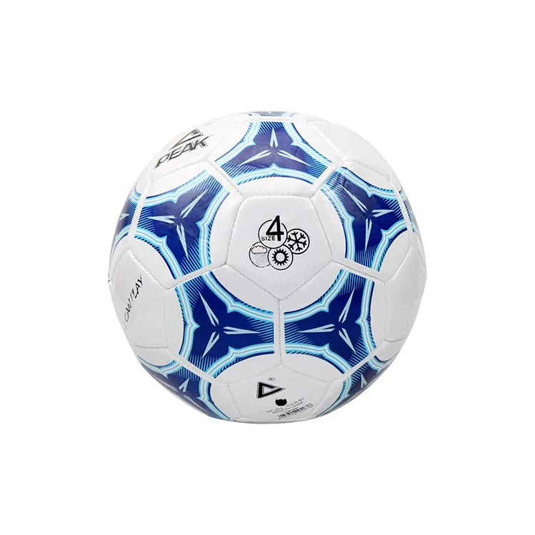 PEAK Size 5 Soccer TPU Machine Stitched Soccer Ball Unisex Blue White-4