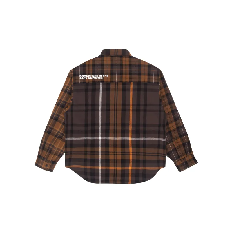 Aape Checked Logo patch Shirt-1