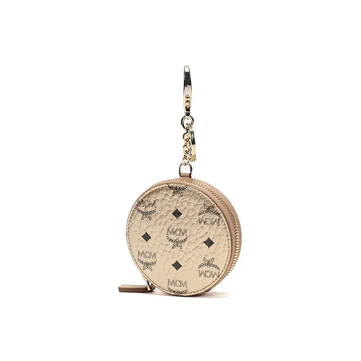MCM Essential Visetos Origina Leather Clutch Women's Gold-1
