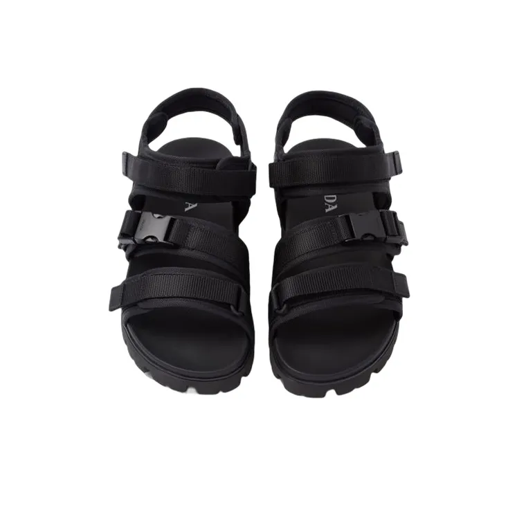 PRADA Touch-strap Flat Sandals-4