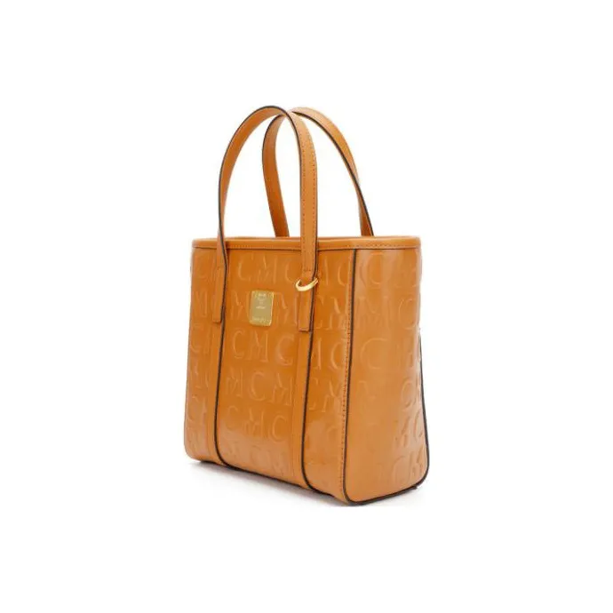 MCM Toni Visetos Leather Basket Bag Tote Bag Shopping Bag Shoulder Bag Crossbody Bag Handbag Mini Women's Brown Cognac-1