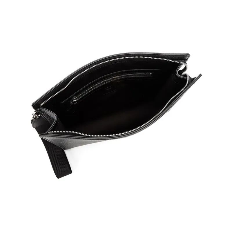 MCM Visetos PVC Wrist Bags Clutches Medium Size Men's Black-2