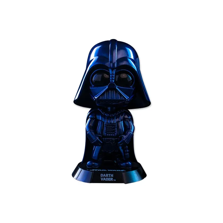 Hot Toys Star Wars Characters Cosbaby 6 Darth Vader Metal Blue Edition Chibi Figures 12.5cm-0