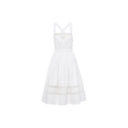 PRADA FW22 Sleeveless Dress Women's White