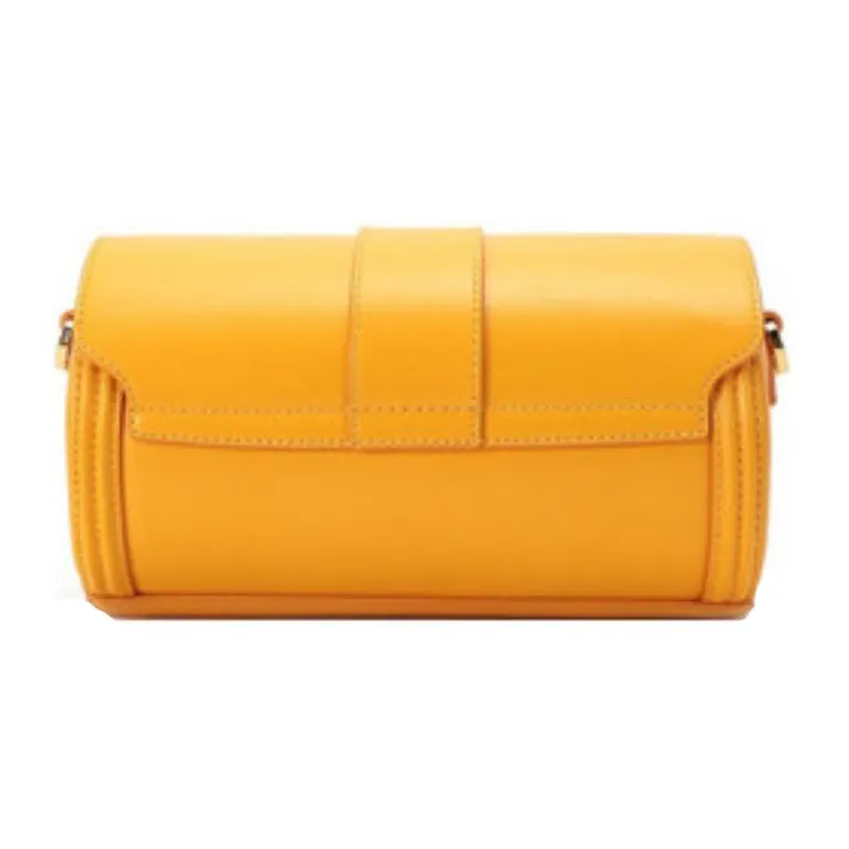 MCM Tracy Visetos Cow Leather Shoulder Bag Crossbody Bag Small Size Women's Yellow-2