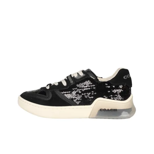 COACH Low-Top Stylish Skateboarding Shoes Women's Black