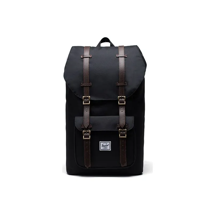 Herschel Polyester Backpack Large Size Unisex Black/Brown-1