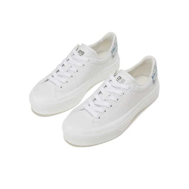 GIVENCHY City Stylish Skateboarding Shoes Women's White Blue Tail-2