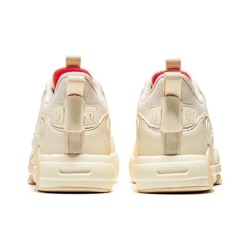Erke Peerless Master Warm Wear-Resistant And Slip-Resistant Coverage Low-Top Skateboard Shoes Women's White Yellow-4