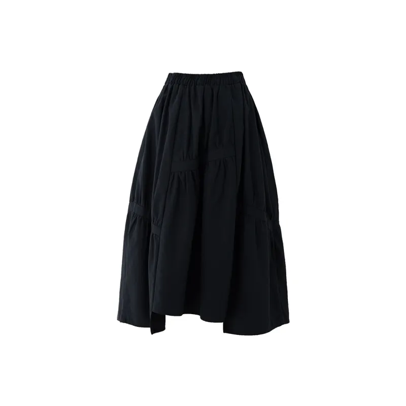 SOON FLOWER Casual Long Skirt Women's Black-1